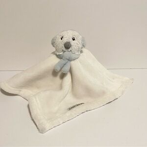 Blankets & Beyond Blue Snowman Lovey Security Blanket White Baby Christmas Toy